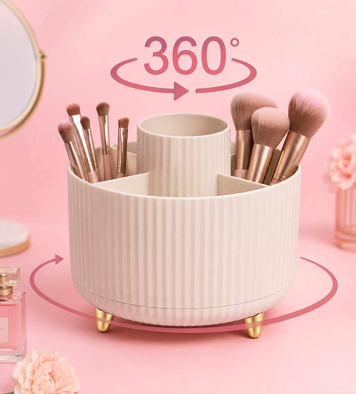 360° GlowSpin Makeup Organizer