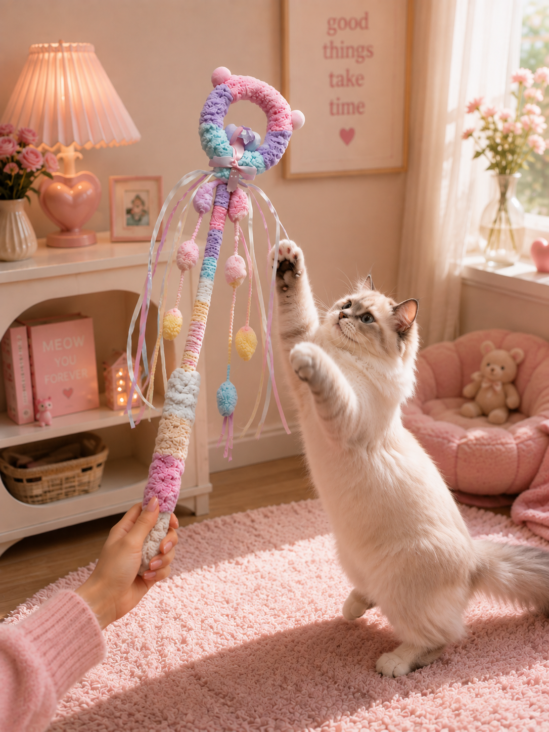 Macaron Kitty Teaser Wand