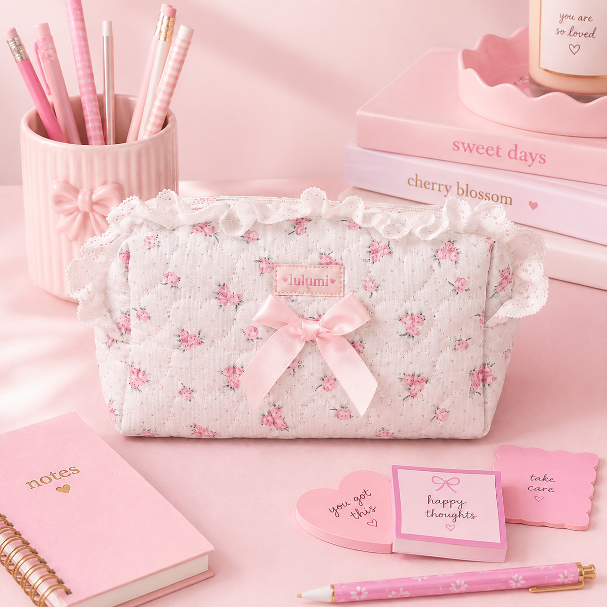 Petal Kiss Cosmetic Pouch / Pencil Bag