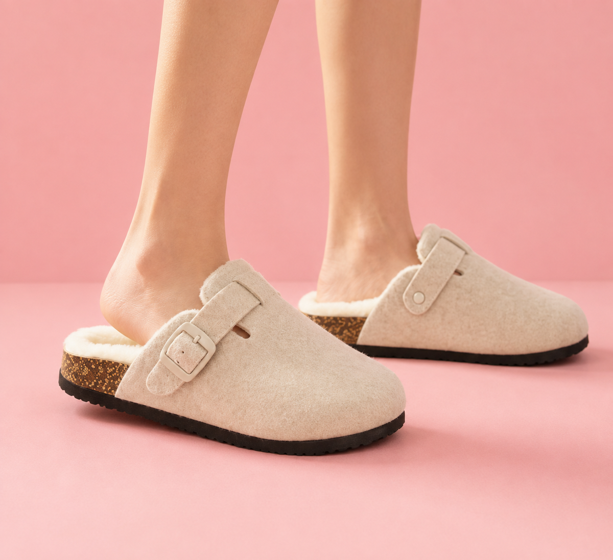 Cloud Cozy Buckle Slippers