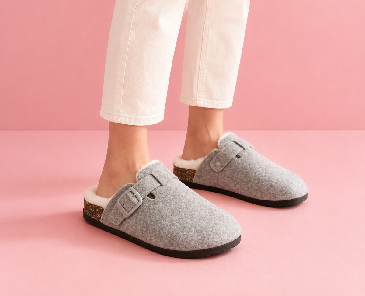 Cloud Cozy Buckle Slippers