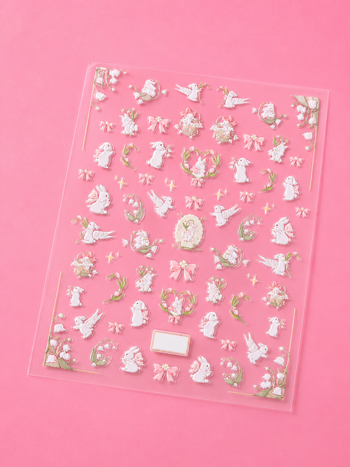 Bunny Blossom Nail Stickers